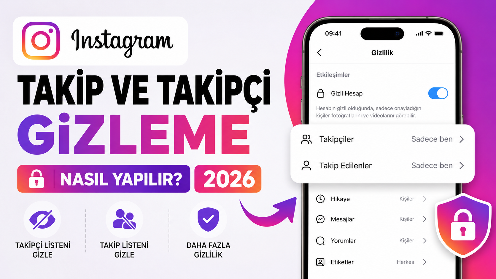 Instagram Takip Ve Takipçi Gizleme Nasıl Yapılır? 2026 (Güncel Rehber)